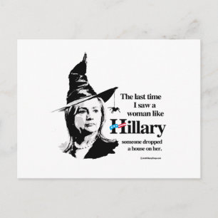 Carte Postale Dernier temps j'ai vu une femme comme Hillary