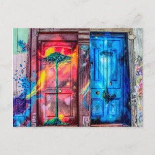 Carte Postale Derrière les portes magiques (Valparaiso, Chili) C
