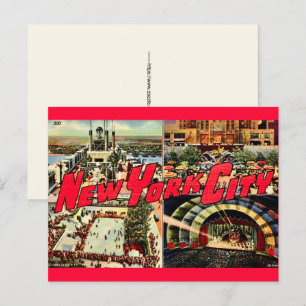 Carte postale des attractions de New York City