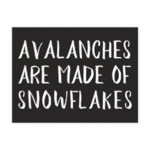 Des avalanches sont faites de flocons de neige,