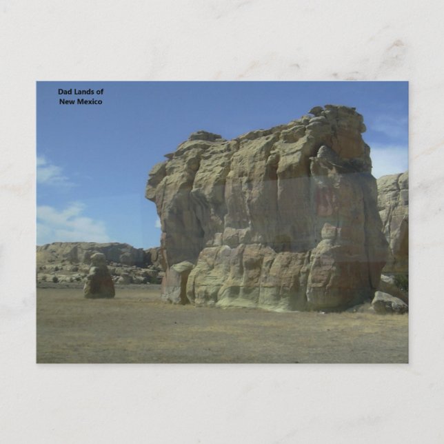 Carte postale des Bad Lands du Nouveau-Mexique (Devant)