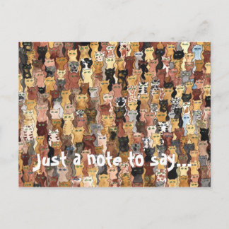 Carte Postale des chats qui regardent, Juste une note à dire...