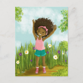 Carte postale des cheveux naturels