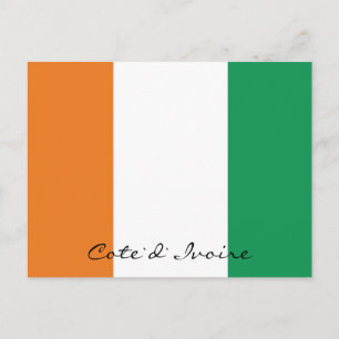 Carte postale des couleurs du drapeau ivoirien