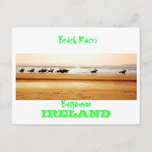 carte postale des courses de plage de Ballybunion