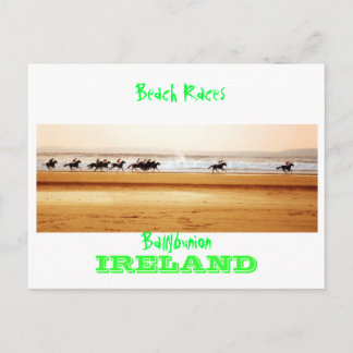 carte postale des courses de plage de Ballybunion