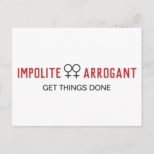 Carte Postale Des femmes obsédées par l'arrogance impitoyable fo (Devant)