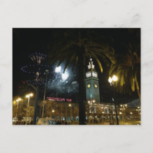 Carte postale des feux d'artifice du Ferry Buildin