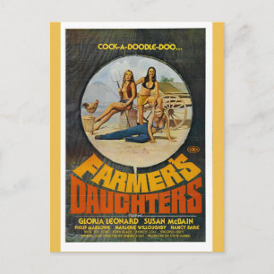 CARTE POSTALE DES FILLES AGRICOLES