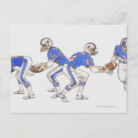 Des footballeurs américains en mouvement