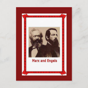 Carte Postale Des gens célèbres, Marx et Engels