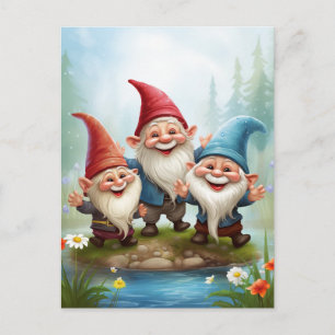 Carte postale des Gnomes de Soleil et de Pluie