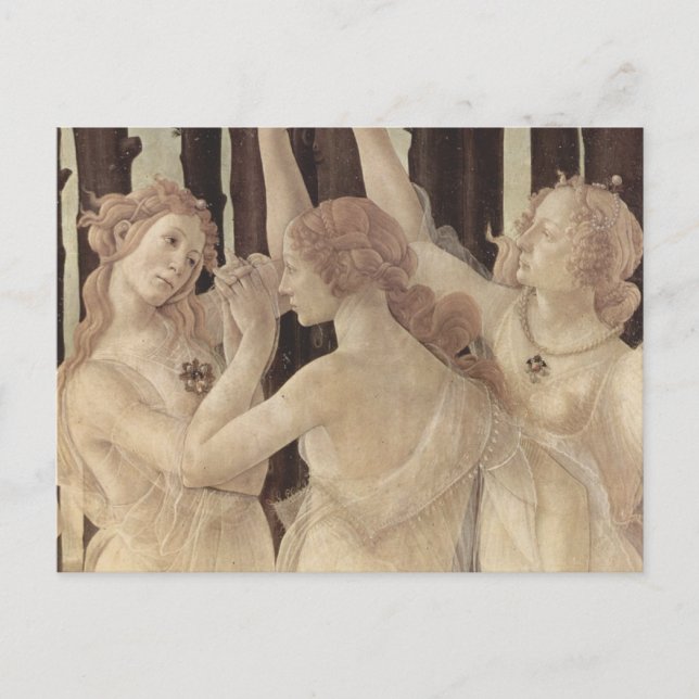 Carte postale des grâces de Botticelli trois (Devant)