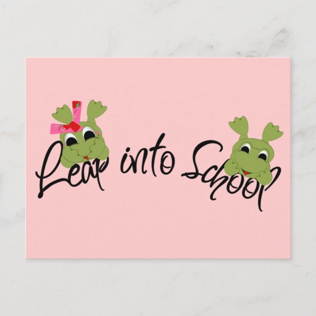 Carte Postale Des grenouilles entrent à l'école (Devant)