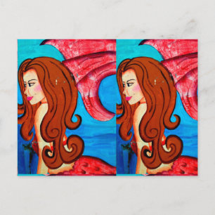 carte postale des jumeaux mermaid