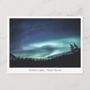 Carte postale des lumières du Nord de la Norvège