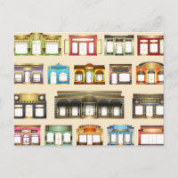 carte postale des magasins vintages