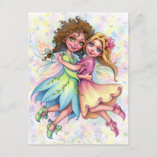 Carte postale des meilleures amies fées