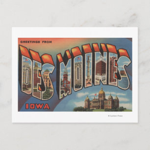 Carte Postale Des Moines, Iowa (Immeuble Capitale)