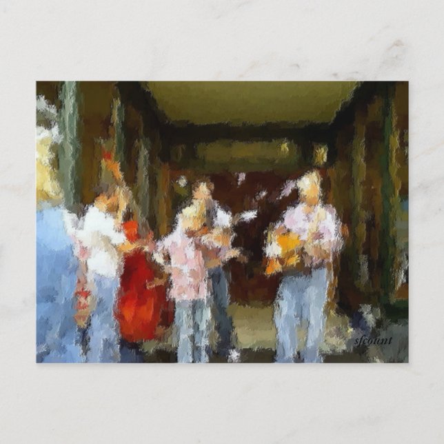 Carte postale des musiciens de rue (Devant)