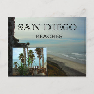 Carte postale des plages de San Diego