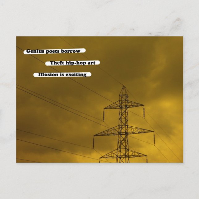 Carte Postale Des poètes géniaux empruntent (Devant)