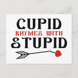 Carte Postale Des rimes Cupides Avec Stupides