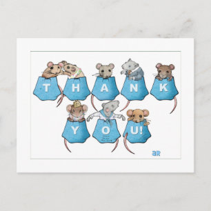 Carte postale des souris de poche Merci