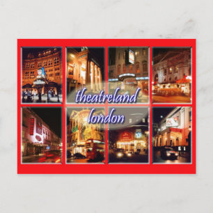 Carte postale des théâtres de Londres