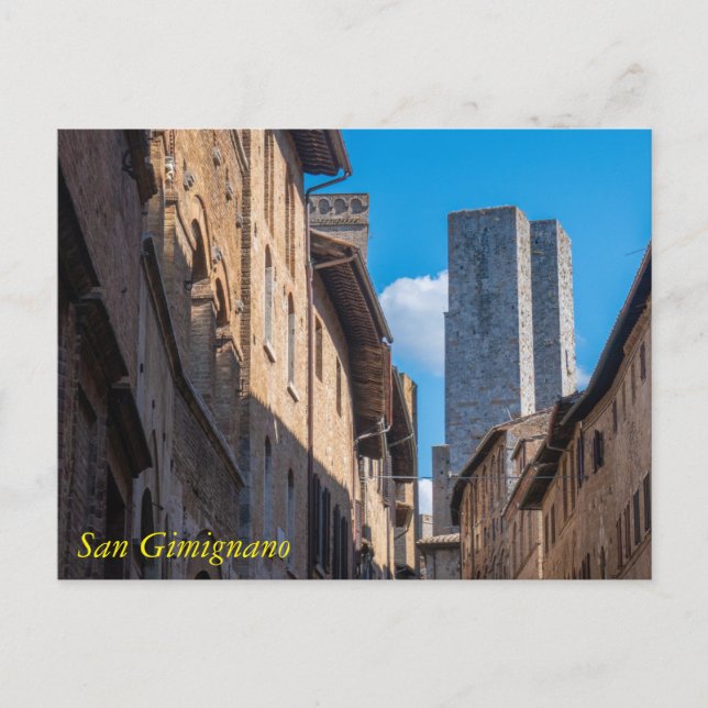 Carte postale des tours de Saint-Gimignano, Toscan (Devant)