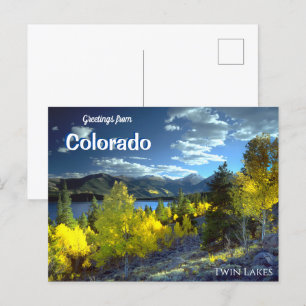 Carte postale des Twin Lakes Colorado