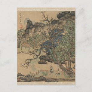 Carte Postale Des universitaires dans un jardin par Chen Hongsho