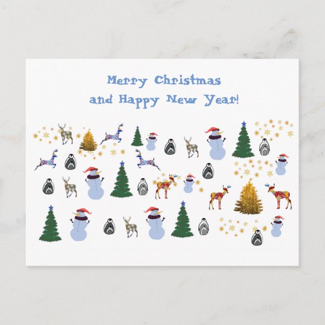 Carte postale des vacances d'hiver (Devant)