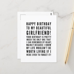 Carte Postale Des voeux d'anniversaire sarcastique amusant pour 