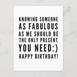 Carte Postale Des voeux d'anniversaire sarcastiques amusants pou