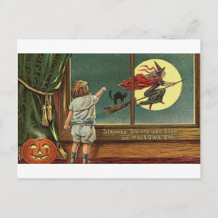 Carte Postale Des vues étranges sont vues sur Halloween, Enfant,