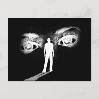 Carte postale des yeux de la déesse (noir)