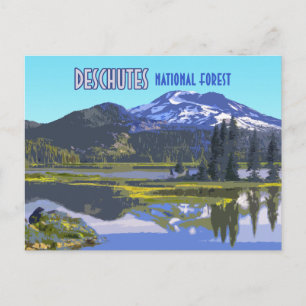Carte Postale Deschutes Forêt nationale Oregon Vintage