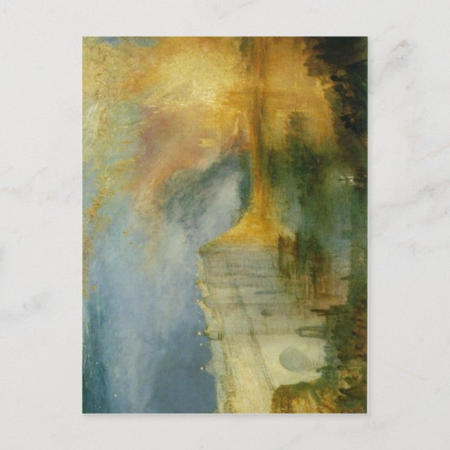 Carte Postale Description J. M. W. Turner - L'incendie du H (Devant)