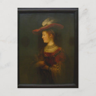 Carte Postale Description: Rembrandt, Saskia von Uylenburgh