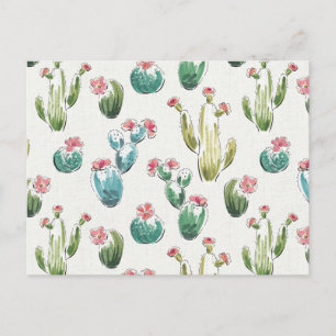 Carte Postale Desert Bloom Step   Pink Pattern
