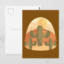 Désert de cactus avec soleil