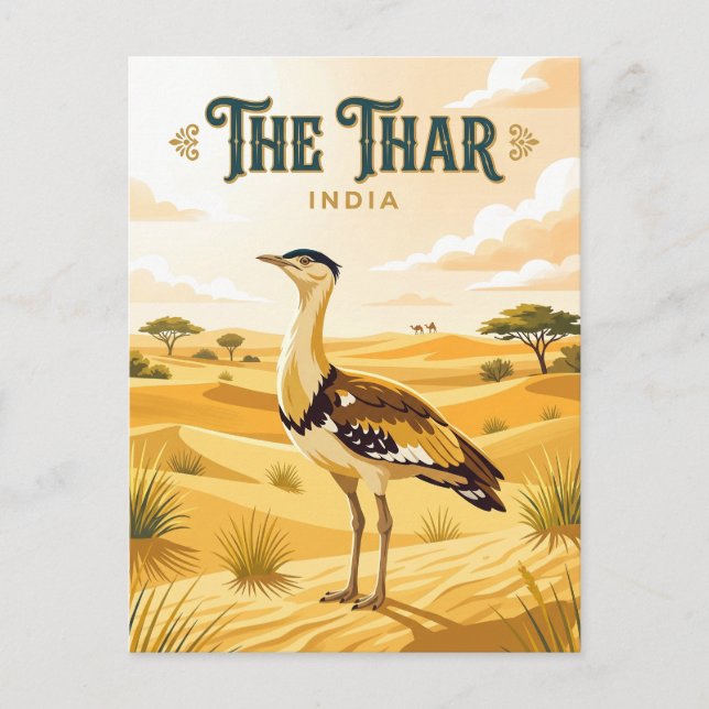 Carte Postale Désert du Thar Inde (Devant)