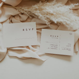 Carte Postale Désert simple   Mariage blanc naturel RSVP