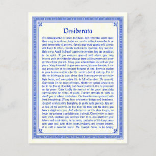 Carte postale Desiderata