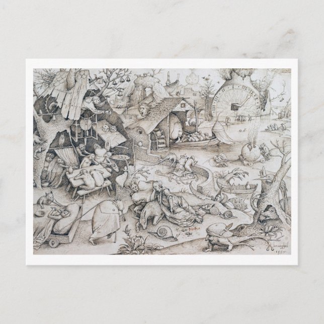 Carte Postale Desidia (Sloth), Pieter Bruegel (Devant)