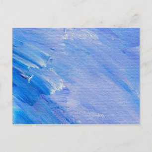 Carte Postale Design Abstrait peint en bleu personnalisable