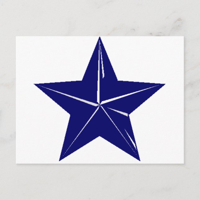 Carte Postale Design Blue Star pour n'importe quel but! ! (Devant)
