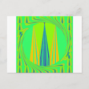 Carte Postale Design d'art Motif géométrique Edgy