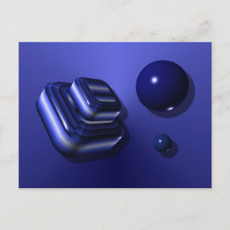 Carte Postale Design de boîte bleue